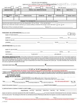 Fill Your Wyoming Mv 300A Template