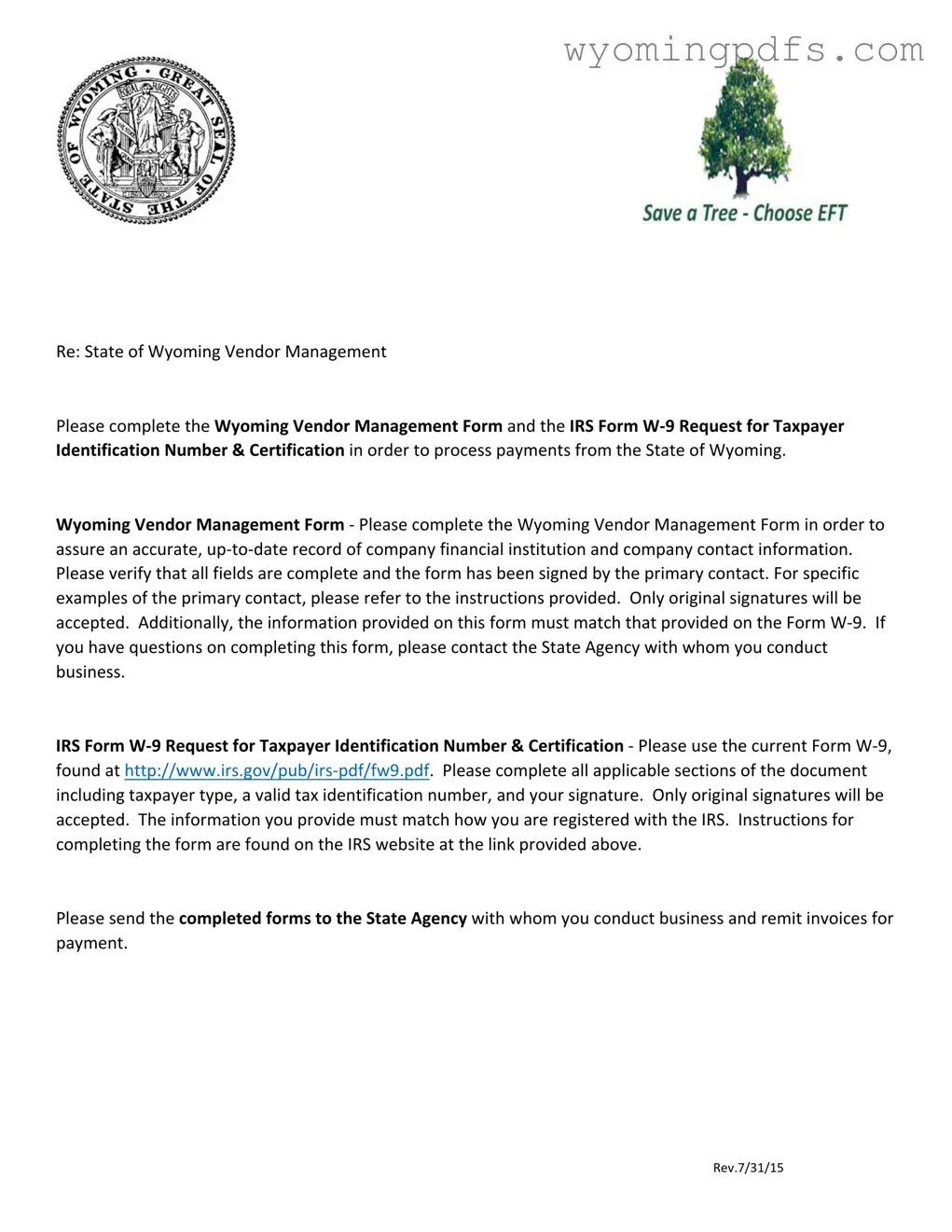Fill Your Wyoming Management Template